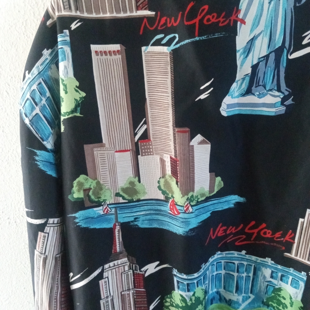 FUDA International Vintage New York City Silk Bomber Jacket | 2X - Picture 8 of 12